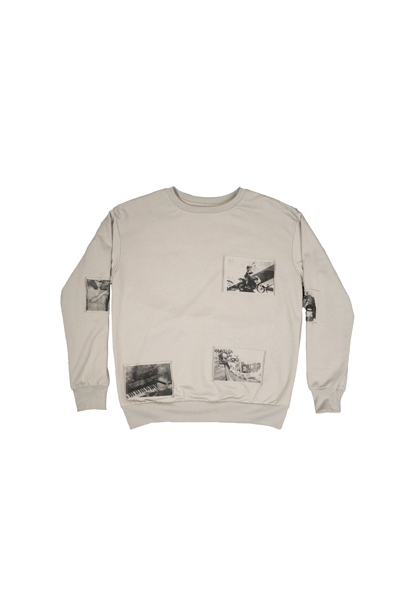 Crewneck gris patchwork