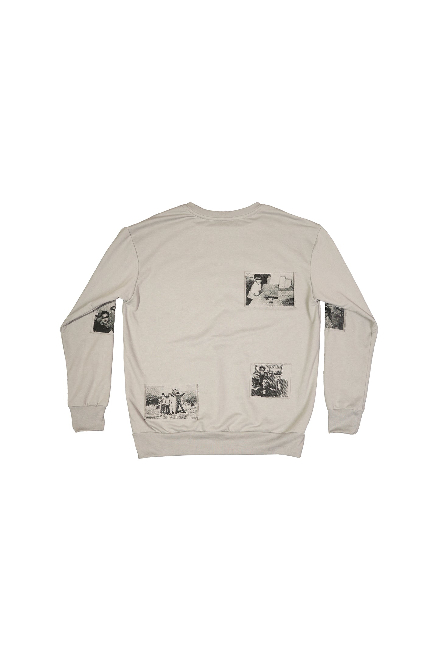 Crewneck gris patchwork